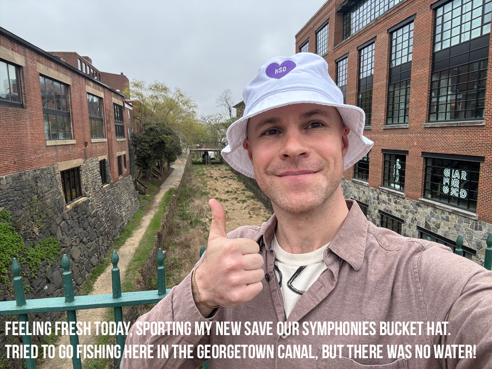 Organic bucket hat with NSO Purple Heart